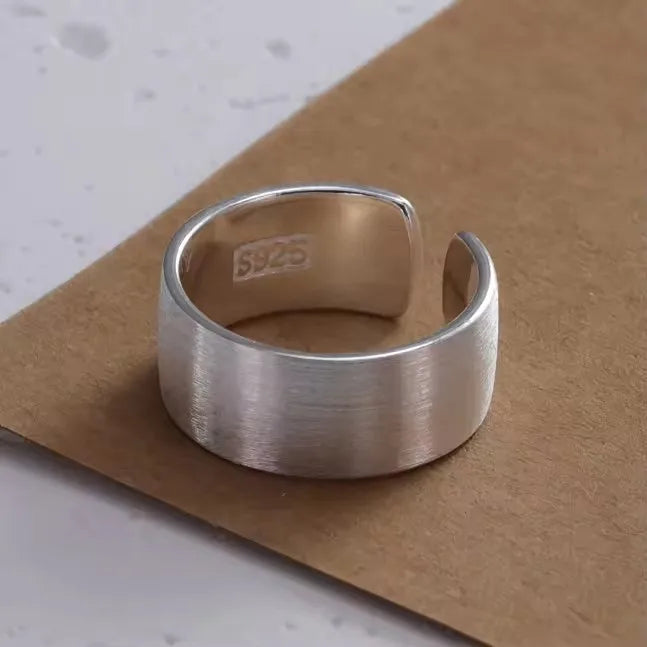 VENTFILLE Anello largo ad arco in argento sterling 925 per gioielli di design punk con geometria femminile regalo asimmetrico Dropshipping