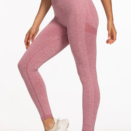 Leggings Sportivi Senza Cuciture da Donna a Vita Alta Push-Up Sexy Leggings da Palestra alla Moda Neri