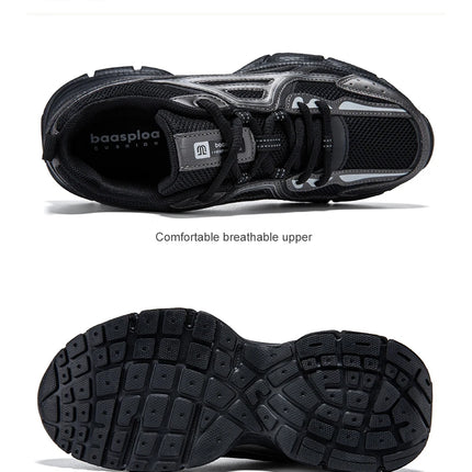 Baasploa Scarpe da corsa retrò da donna Scarpe da jogging sportive con lacci in rete da esterno Scarpe casual leggere e traspiranti antiscivolo da donna