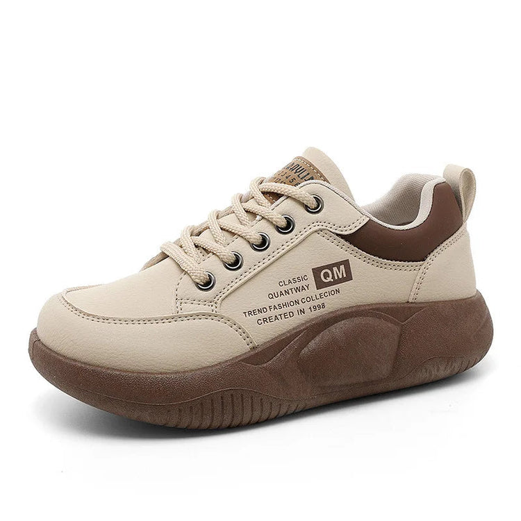 New Women's Shoes 2024 Spring Thick Sole Elevated Shoes Sports Shoes Women's Shoes Student Street Casual Board Shoes PlatiNum