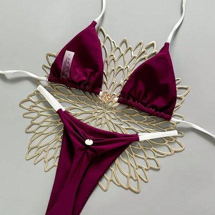 Micro Bikini 2026 Push Up Costumi da bagno donna Costumi da bagno sexy Bikini brasiliano Perizoma Biquini Costume da bagno solido Costumi da bagno estivi platinumshop