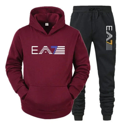 Autumn and winter men's sports suit, outerwear+two-piece pants, fashionable, comfortable and casual, outdoor new style PlatiNum