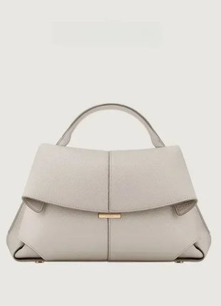 Borsa da donna di lusso in vera pelle, borsa da pendolare pratica di alta gamma, design elegante con pieghe, borsa quotidiana di grande capacità
