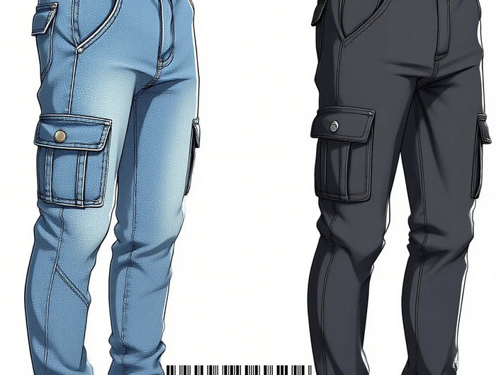 Men's street elastic workwear jeans washed solid color multi pocket casual mid waist pants slim fit daily wear jogging pants PlatiNum