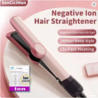 SenCiciMen 2-in-1 Air Straight & Dryer Combo - Negative Ion Heated Flat Iron for Fast, Long-Lasting Hairstyling at Home & Salon