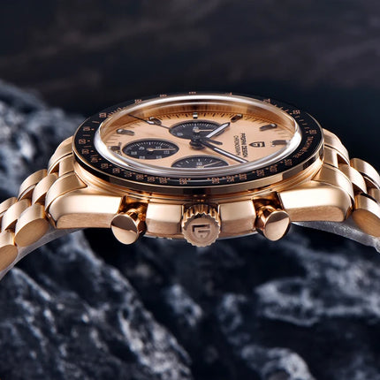 PAGANI DESIGN PD1701 Orologi da uomo di lusso in oro Orologi da polso al quarzo Cronografo VK63 Orologio da uomo AR Orologio con specchio in zaffiro Regali