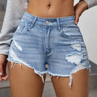 Pantaloncini di jeans invecchiati alla moda Pantaloncini di personalità di nuovo stile estivo da donna Vendita calda Gamba dritta a vita media Made in China