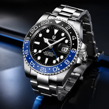 PAGANI DESIGN 2026 Nuovo Orologio Meccanico di Lusso da Uomo Batman 40MM GMT con Bracciale Jubilee, Vetro Zaffiro, Acciaio Inossidabile, Impermeabile, Automatico