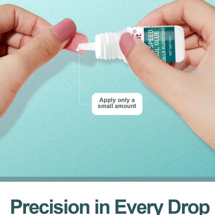3G Professional Quick-Drying Nail Glue Fast-Cure No-Bake Adhesive for Nail Art Salon Grade Manicure Accessories