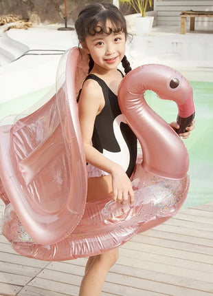 Rooxin Flamingo Nuoto Cerchio Bambino Infantile Galleggiante Piscina Anello di Nuoto Con Parasole Sedile Galleggiante Estate Spiaggia Piscina Festa Giocattoli