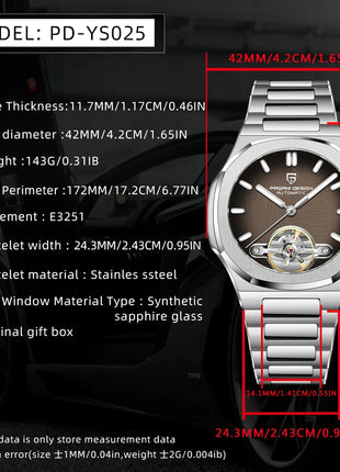 Nuovo Orologio da Uomo PAGANI DESIGN 2026 con Tourbillon Scheletrato, Orologio Automatico di Lusso di Alta Gamma per Uomo, Elegante Orologio da Polso Meccanico Sportivo