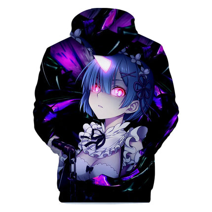 Harajuku Hip Hop Comfortable Re ZERO Rem Ram 3D print Hoodies Sweatshirts Men/Women Sweatshirt Adult/Child Casual Pullovers