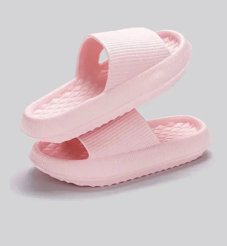 Pantofole nuvola con piattaforma spessa da donna Scivoli con cuscino con suola morbida in EVA Infradito da spiaggia estive Pantofole da bagno antiscivolo da donna