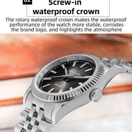 ADDIESDIVE Watch For Men Sapphire Glass Luminous 10Bar Diving Jubilee Strap 316L Stainless Steel VH31 Movement Quartz Watch