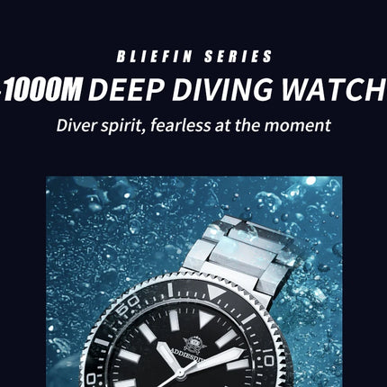 ADDIESDIVE Men's Automatic Mechanical Watch Sapphire Glass Super Luminous Watches Stainless Steel Hombre 100Bar Waterproof
