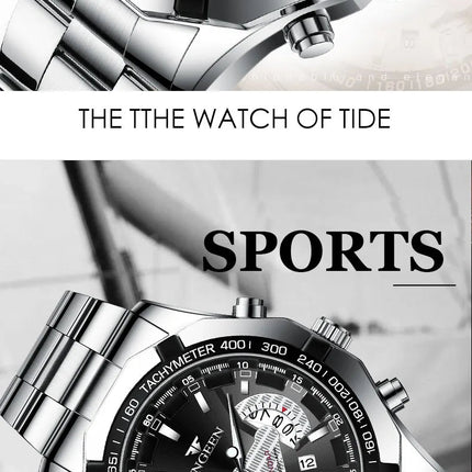 2024 Top Brand di Lusso Orologio di Moda Casual Militare Al Quarzo Sport Orologio Da Polso In Acciaio Pieno Impermeabile Orologio da Uomo Relogio Masculino platinumshop