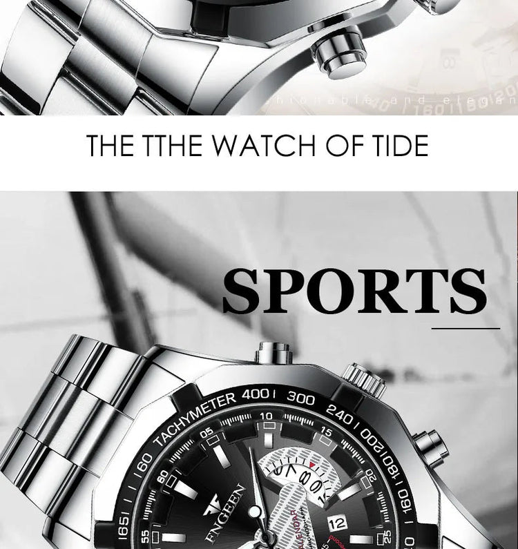 2024 Top Brand di Lusso Orologio di Moda Casual Militare Al Quarzo Sport Orologio Da Polso In Acciaio Pieno Impermeabile Orologio da Uomo Relogio Masculino platinumshop