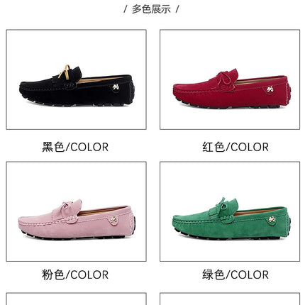 Scarpe di lusso da uomo Coppia mocassini in pelle scamosciata fatti a mano da donna Scarpe basse da guida Scarpe slip-on Mocassini comodi Scarpe casual da uomo