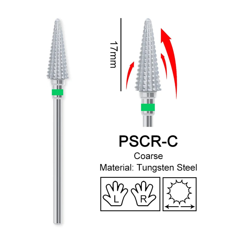 Carbide Large Cone Nail Drill Bits Electric Milling Cutter For Gel Polish Removal Grinding DIY Home Salon Manicure Pedicure Nail Art Accessories Supplies