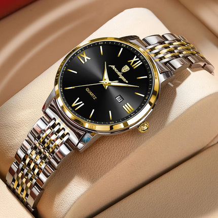 POEDAGAR Orologio da Donna Raffinato Impermeabile Luminoso con Data, Orologio da Polso Femminile di Alta Qualità in Acciaio Inossidabile, Elegante Orologio al Quarzo per Donne platinumshop
