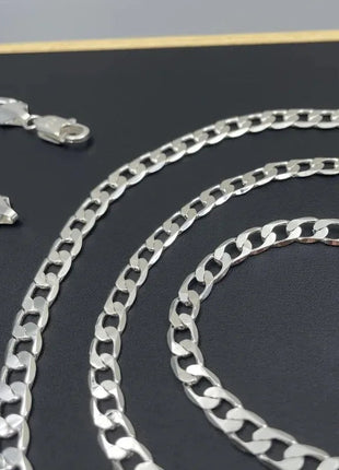 Wholesale 925 Sterling Silver Necklace 2-12mm Width 40-75cm Long Chain Lobster Clasp Men and Women Engagement Jewelry PlatiNum