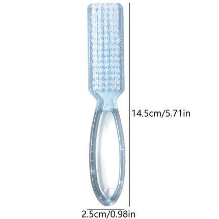Cleaning Nail Brushes Transparent Long Handle Soft Remove Dust Nail Brushes Multifunctional Five Color Manicure Pedicure Tools