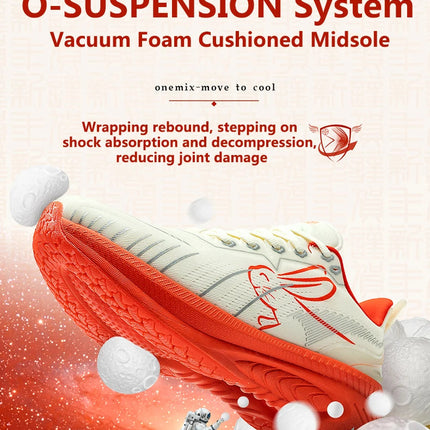 Scarpe da corsa ONEMIX Paraurti rosso riflettente Elite Scarpe sportive con rialzo di altezza per scarpe da ginnastica da passeggio in mesh traspirante per esterni da uomo platinumshop