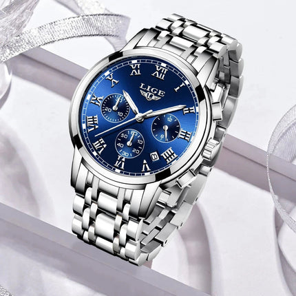 LIGE 2024 nuove donne di moda orologi da donna top brand di lusso creativo bracciale da donna in acciaio orologi orologio impermeabile al quarzo femminile platinumshop