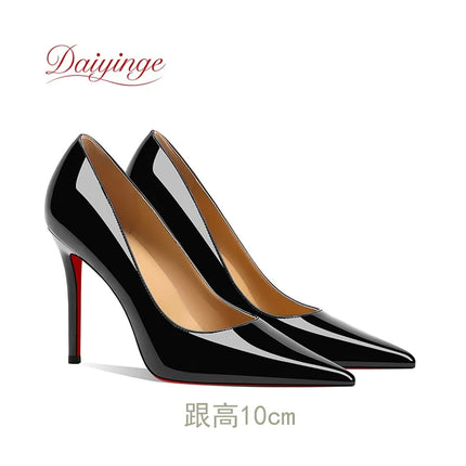 Scarpe da Donna 2026 di Tendenza Lusso con Suola Rossa Tacchi Alti a Punta Stiletto 12 cm Comode per Feste e Cerimonie