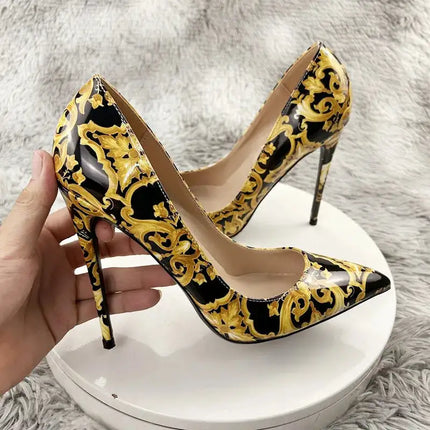 NoEnName_Null Nero Graffiti Colorato Décolleté da donna Donne sexy Tacchi alti Festa di nozze Scarpe da donna Tacchi a spillo Accetta personalizzato platinumshop