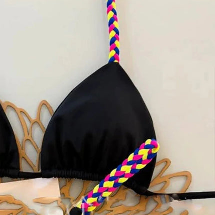 2026 Nuovo Sexy Micro Bikini Brasiliano da Donna, Set Bikini Halter con Perizoma, Costume da Bagno per Feste e Spiaggia PlatiNum