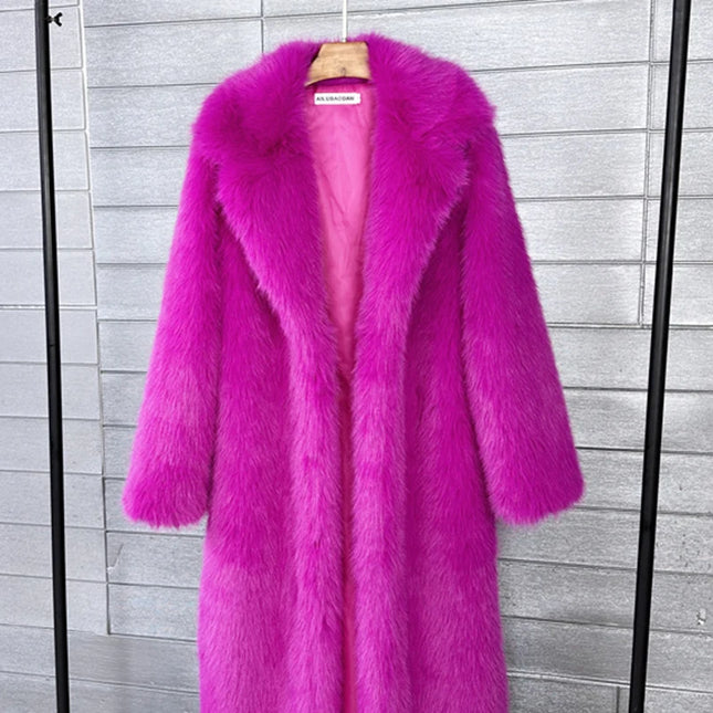 ZADORIN 2026 New Elegant Long Thick Warm Fluffy Faux Fur Coat Woman Winter Clothes Faux Fur Coats Jackets for Woman Outerwears