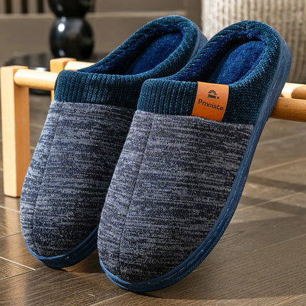 Pantofole invernali da uomo TPR antiscivolo memory foam caldo morbido durevole cuscino casual patchwork scarpe da interno