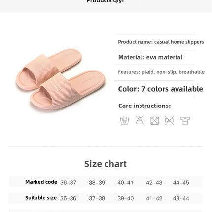Pantofole da interno per coppia casual Nuovi sandali piatti da donna semplici per il tempo libero all'aperto da uomo Scarpe comode in materiale EVA per la casa