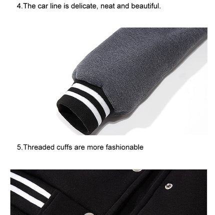 Polk High Number 33 Prints Unisex Jackets Classic Pocket Sportswear Street Fashion Menswear Loose Autumn Baseball Uniform Mens