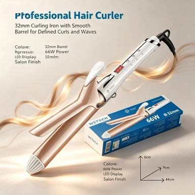 Electric Hair Styling Tool Set, Ceramic Flat Iron & Curling Wand, Adjustable Temperature Hot Styling Appliance for Household Daily Hair‑Dressing
