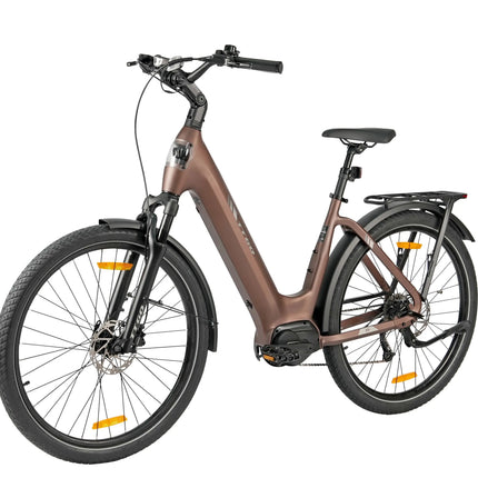 Bicicletta Elettrica 36V 18Ah 250W TTGO Z5 con Motore Bafang Mid-Drive, Ruote da 27.5'', E-Bike da Città, Autonomia 110-130KM, Certificata CE EN15194