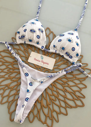 2026 Costume da bagno bikini da donna Costume da bagno sexy con lacci in tinta unita diviso da donna