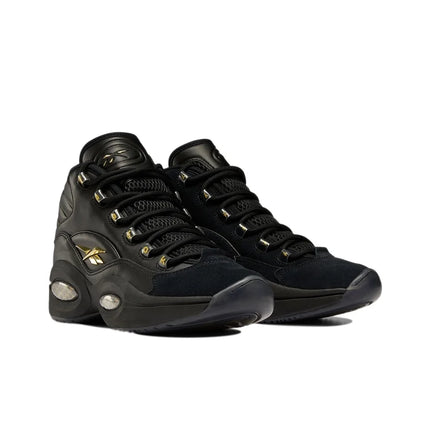 Reebok Mid top Vintage Basketball Shoes Unisex Black Gold H01308