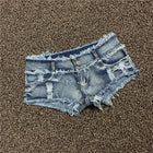 Sexy Charming Button Low Waist Denim Shorts Women Clothing Fashion Jeans Super Shorts NightClub DJ Pole Dance DS Party Hot Pants PlatiNum