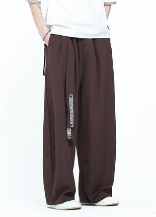 Pantaloni da uomo in stile giapponese con stampa Ukiyo-e, pantaloni comodi e alla moda, pantaloni larghi da uomo, pantaloni casual a gamba dritta da uomo