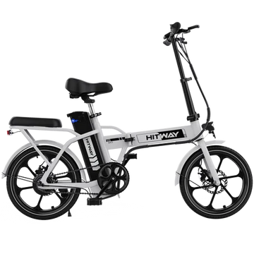 Bicicletta elettrica HITWAY, E-Bike pieghevole, Bici da città, Batteria al litio 36V/13Ah, Autonomia elettrica fino a 35-90 km