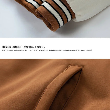 New Fashion Men Hooded Baseball Jackets Male Fake Two-piece Sweatshirt Jackets Winter Coats Quality Man Cardigan Sweatshirts 3XL