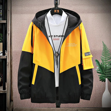Thickened Fleece Lined Men's Casual Jacket Coat Autumn Winter Outerwear Fashionable Youth Style Zipper Closure Short Length