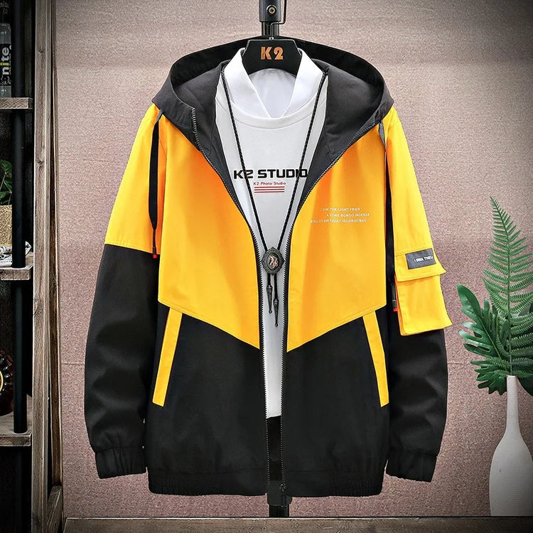 Thickened Fleece Lined Men's Casual Jacket Coat Autumn Winter Outerwear Fashionable Youth Style Zipper Closure Short Length