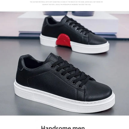 Fashion Men's Sneakers High Quality Leather Casual Shoes Luxury Business Office Shoes Trendy Skateboard Shoes Zapatillas Hombre