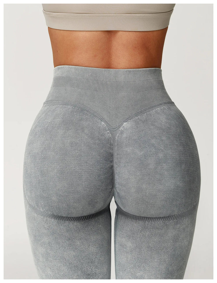 Yoga Pants Impact Leggings Women Seamless Sports Yoga Pant High Waist Ribbed Gym Clothes Fitness Workout Wear Scrunch Bum Tights PlatiNum