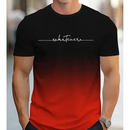 Men's Casual Shirts, Men's T-shirts, Men's Clothing, Versatile Tops, Simple Style, Everyday Contrast Outfits