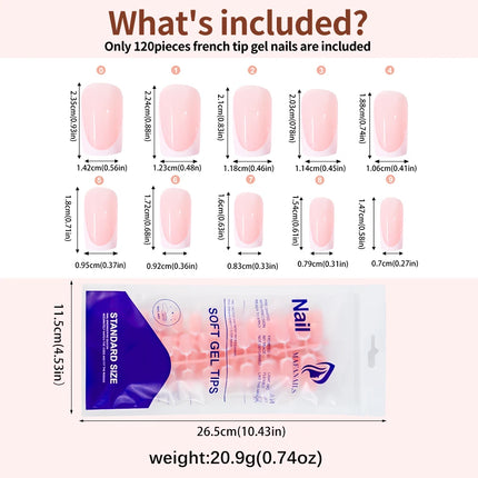 120Pcs Short Square Coffin Glossy Pink Full‑Cover Press‑On Acrylic Fake Nail Tips For DIY Nail Art Decoration