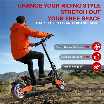 Monopattino Elettrico Fuoristrada AOVOPRO 1200W ad Alte Prestazioni con Controllo APP, Scooter Elettrico Intelligente 13.5AH con Autonomia di Circa 50KM per Adulti